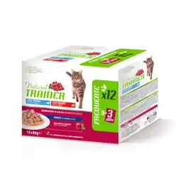 Zooplus Natural Trainer Adult 12 x 85 g Natvoer voor Katten - mixverpakking: Tonijn & Rundvlees aanbieding