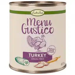 Zooplus 6x800 g Lukullus Menu Gustico - Kalkoen met Zoete Aardappel, Courgette & Wortel aanbieding