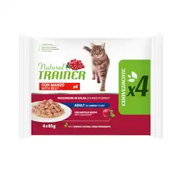 Zooplus Natural Trainer Adult Natvoer voor Katten - Voordeelpakket: 4 x 85 g Rund aanbieding