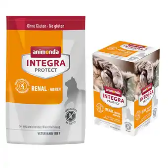 Zooplus 40% korting! animonda Integra Protect Adult 6 x 100 g + 1,2 kg kroketten - Adult Nieren aanbieding