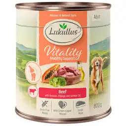 Zooplus 12x800g Lukullus Vitality Graanvrij - Rund aanbieding