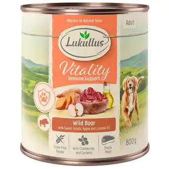 Zooplus 12x800g Lukullus Vitality Graanvrij - Wild Zwijn aanbieding