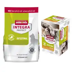Zooplus 40% korting! animonda Integra Protect Adult 6 x 100 g + 1,2 kg kroketten - Adult Intestinal aanbieding