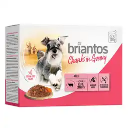 Zooplus 48x100g Rund & Wortel Briantos Chunks in Gravy honden natvoer aanbieding