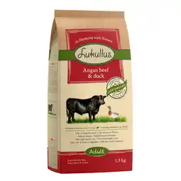 Zooplus 1,5 kg Lukullus Naturkost - Angus-Rund & Eend aanbieding