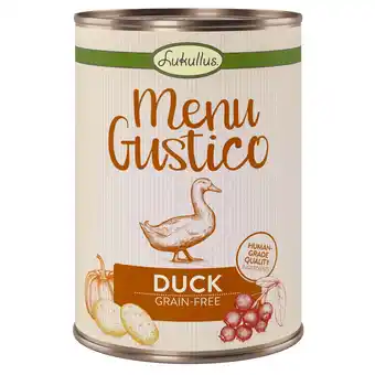 Zooplus 6x400 g Lukullus Menu Gustico - Eend met Wortel, Cranberry's en Rozemarijn Hondenvoer aanbieding