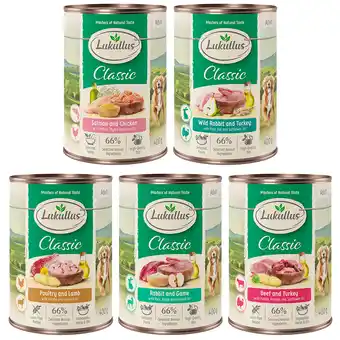 Zooplus 6x400g Naturkost Adult (5 soorten) Lukullus Hondenvoer nat aanbieding