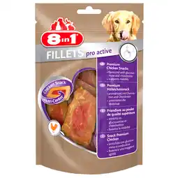 Zooplus 3 + 1 gratis! 8in1 Fillets Pro hondensnacks - Pro Active (Maat S) aanbieding