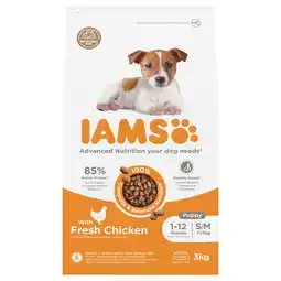 Zooplus IAMS Advanced Nutrition Puppy & Junior Small / Medium Kip Hondenvoer - 3 kg aanbieding