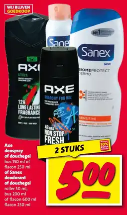 Nettorama Axe deospray of douchegel of Sanex deodorant of douchegel aanbieding
