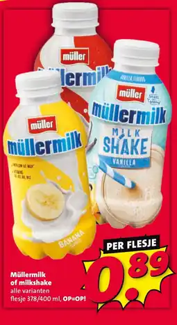 Nettorama Müllermilk of milkshake aanbieding