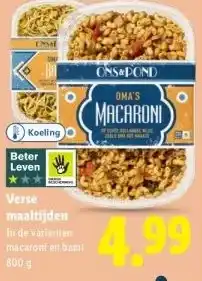 Lidl maaltijden aanbieding