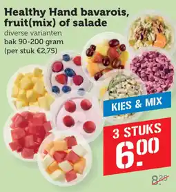 Coop Healthy Hand bavarois, fruit mix of salade aanbieding
