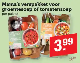 Coop Mama's verspakket voor groentesoep of tomatensoep aanbieding
