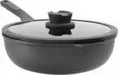 Bol.com BergHOFF LEO Wokpan Stone+ - RECYCLED - met glazen deksel aanbieding