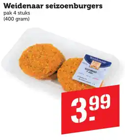 Coop Weidenaar seizoenburgers aanbieding