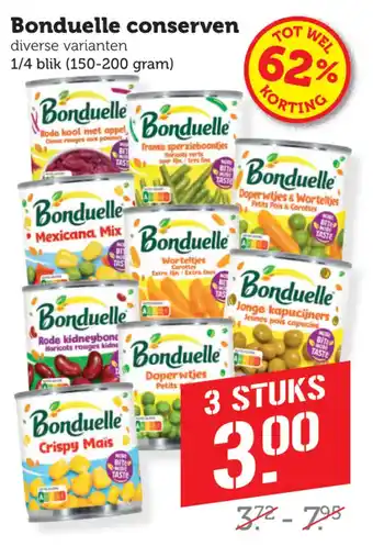 Coop Bonduelle conserven aanbieding
