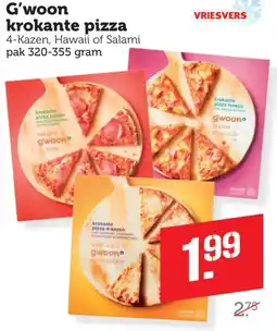 Coop G'woon krokante pizza aanbieding