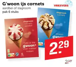 Coop G'woon ijs cornets aanbieding
