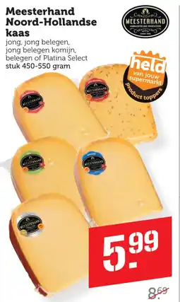 Coop Meesterhand Noord Hollandse kaas aanbieding