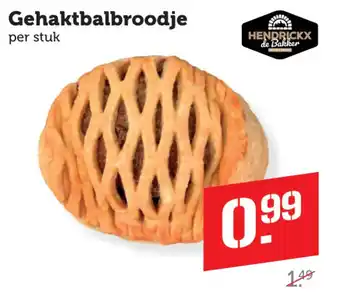 Coop Gehaktbalbroodje aanbieding