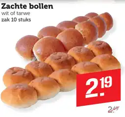 Coop Zachte bollen wit of tarwe zak 10 stuks aanbieding