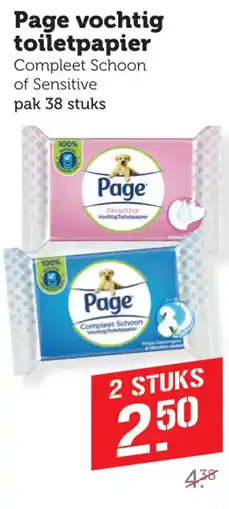 Coop Page vochtig toiletpapier aanbieding