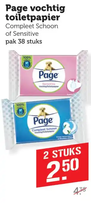 Coop Page vochtig toiletpapier aanbieding