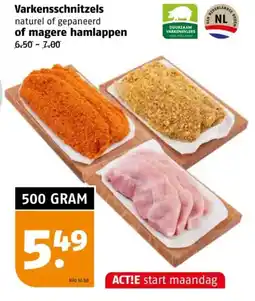 Poiesz Varkensschnitzels of magere hamlappe aanbieding