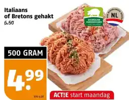 Poiesz Italiaans of Bretons gehakt aanbieding