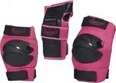 Bol.com Champz Kinder Skate Bescherming Set - Complete Valbescherming - Roze/Zwart - Medium (35-38 EU) aanbieding
