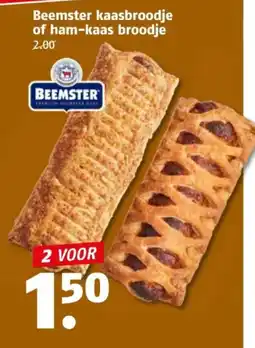 Poiesz Beemster kaasbroodje of ham kaas broodje aanbieding