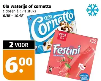 Poiesz Ola waterijs of cornetto aanbieding