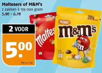 Poiesz Maltesers of M&M's aanbieding