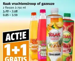 Poiesz Raak vruchtensiroop of gazeuze aanbieding