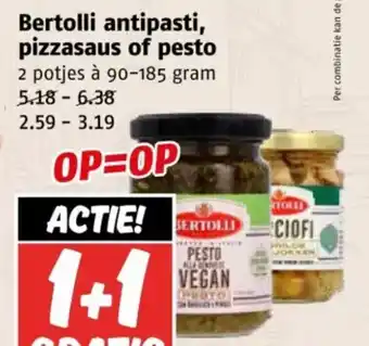 Poiesz Bertolli antipasti, pizzasaus of pesto aanbieding