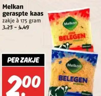 Poiesz Melkan geraspte kaas aanbieding