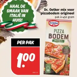 Poiesz Dr. Oetker mix voor pizzabodem origineel aanbieding