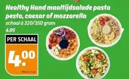 Poiesz Healthy Hand maaltijdsalade pasta pesto, caesar of mozzarella aanbieding