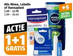 Poiesz Alle Nivea, Labello of Hansaplast aanbieding