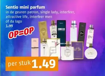 Poiesz Sentio mini parfum aanbieding