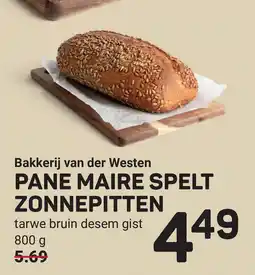 Ekoplaza Bakkerij van der westen pane maire spelt zonnepitten aanbieding