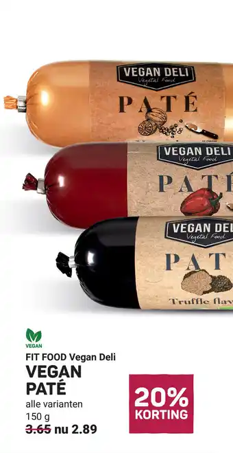 Ekoplaza Fit food vegan deli vegan paté aanbieding