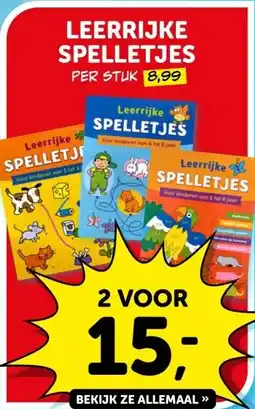Boekenvoordeel LEERRIJKE SPELLETJES aanbieding