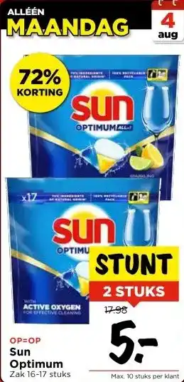 Vomar Voordeelmarkt OP=OP Sun Optimum aanbieding