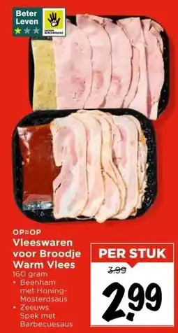 Vomar Voordeelmarkt Vleeswaren voor Broodje Warm Vlees 160 gram aanbieding