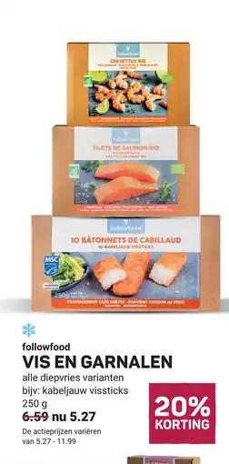 Ekoplaza Followfood vis en garnalen aanbieding