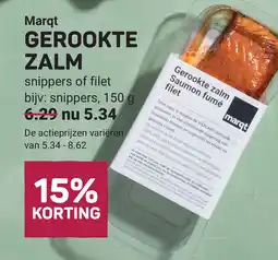 Ekoplaza Marqt gerookte zalm aanbieding
