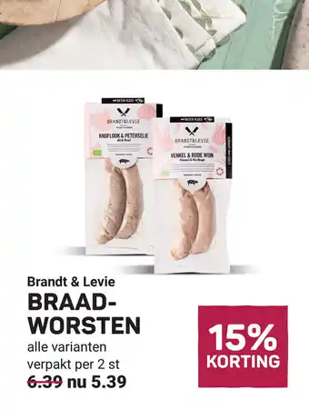 Ekoplaza Brandt & levie braad worsten aanbieding