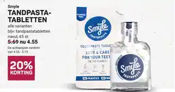 Ekoplaza Smyle tandpasta tabletten aanbieding